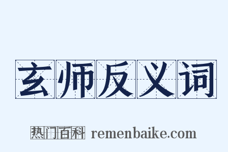 玄师反义词是什么意思的图片